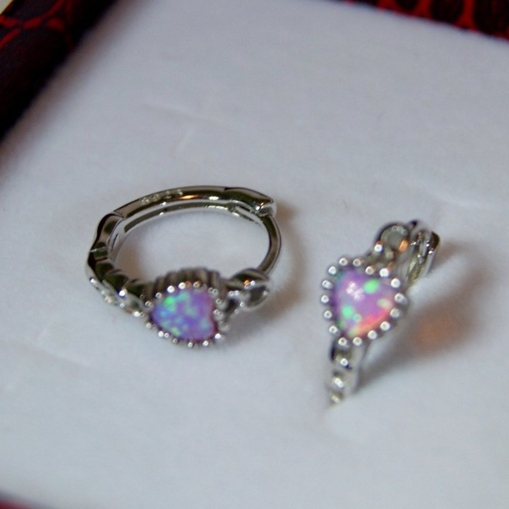 New Heart Opal earrings
